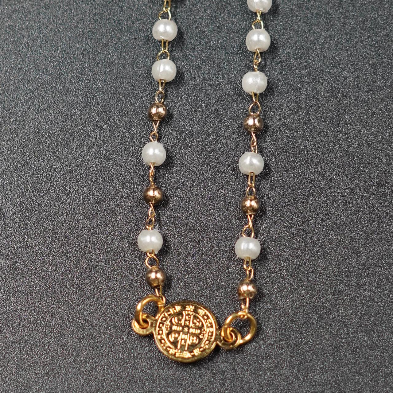 Miniatura 2 de Tobillera San Benito Perlitas y dorado